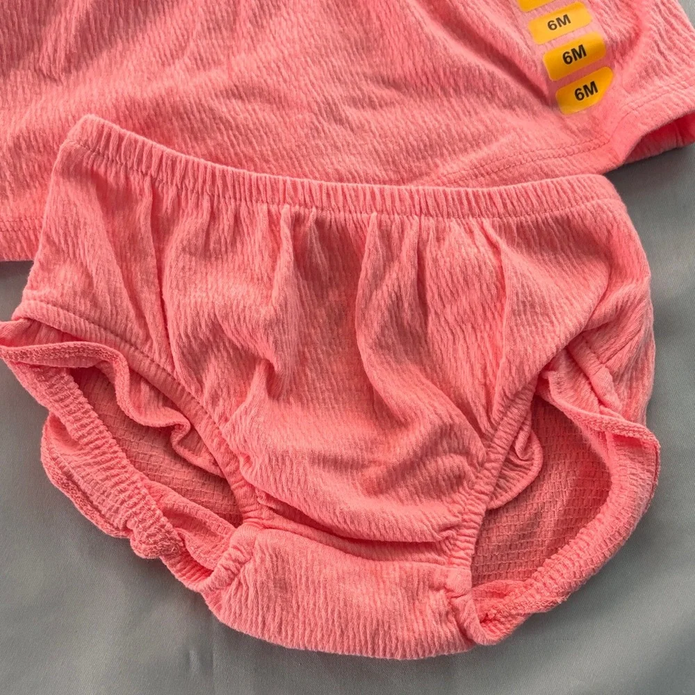 Carter's Coral Pink Ruffle Dress and Bodysuit - 6M